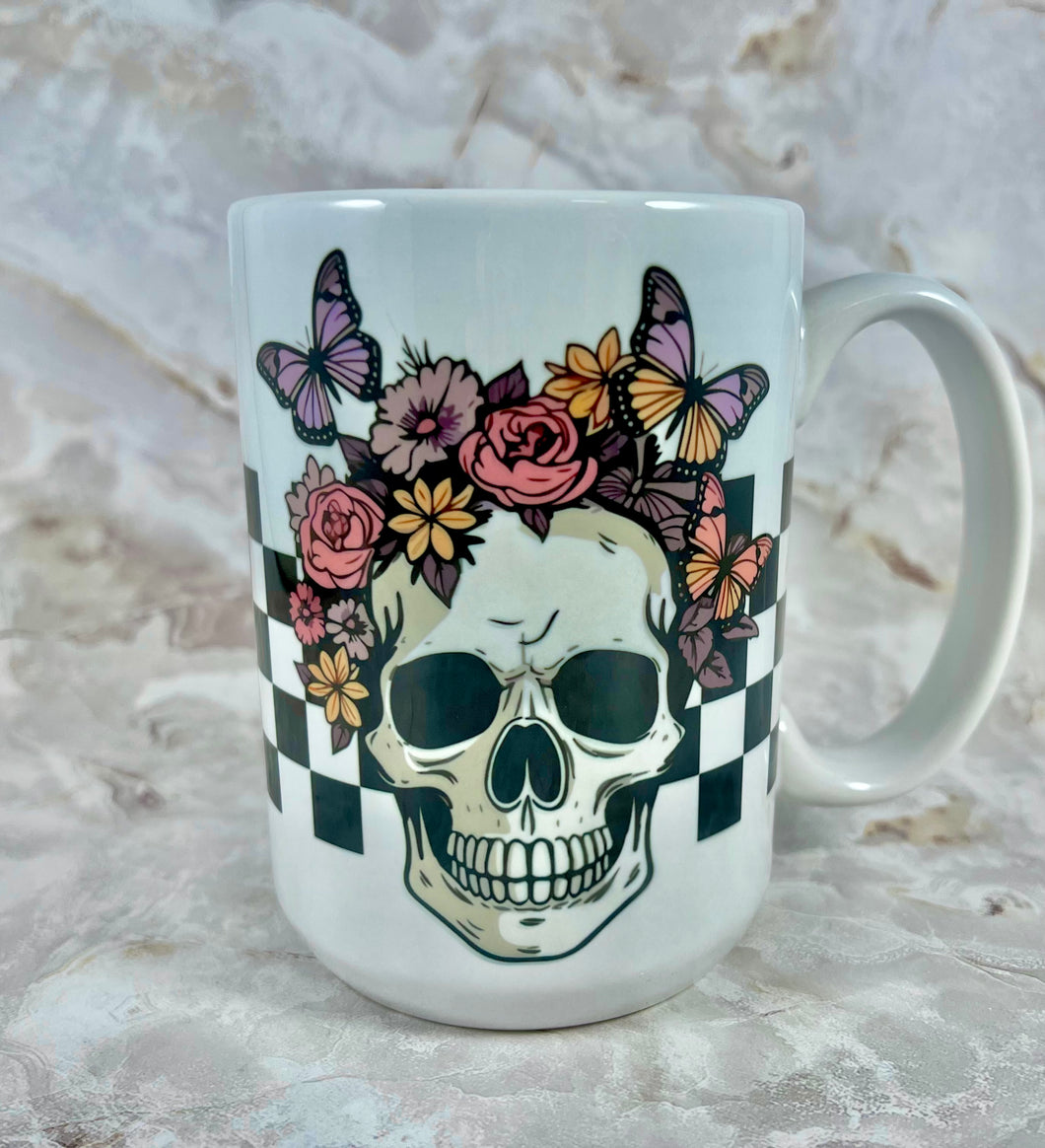 Floral Skull 15oz Mug