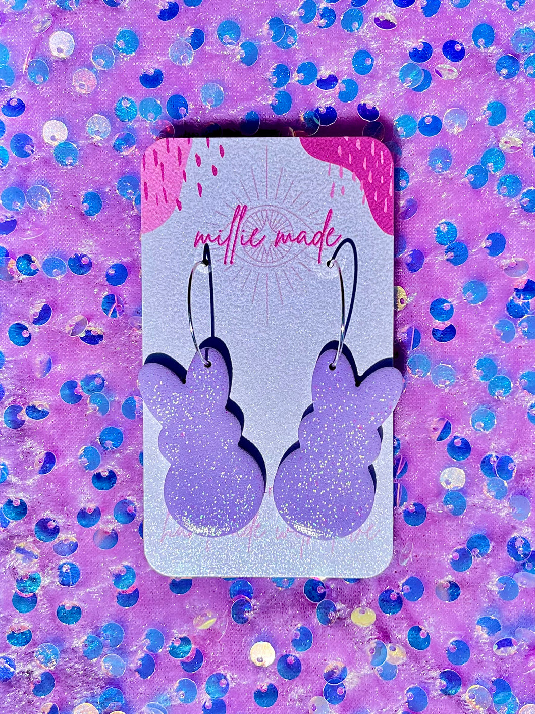 Bunnie Hoops - Lavender