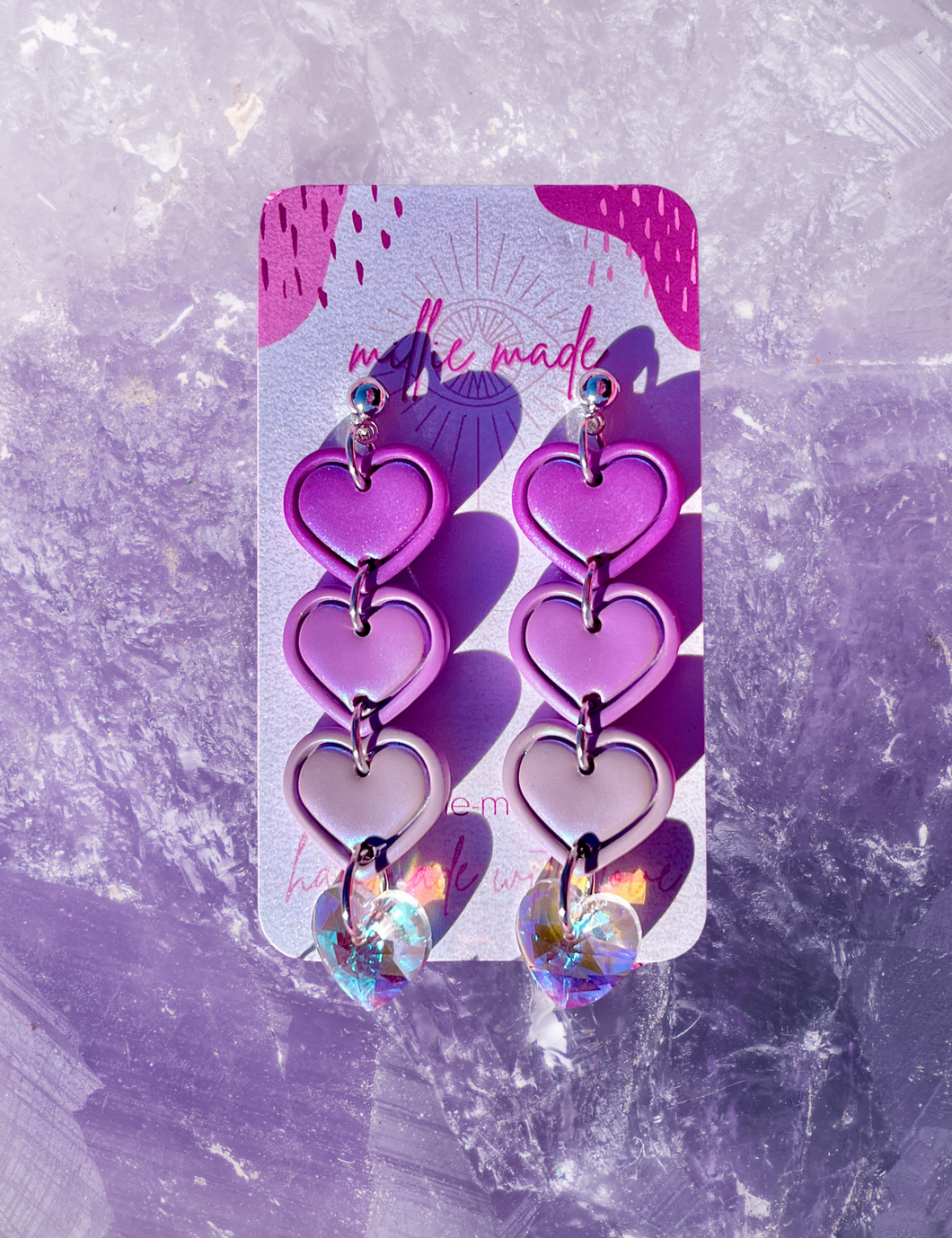 Cascading Hearts - Purple