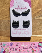 Load image into Gallery viewer, Black Cats &amp; Bats Stud Set
